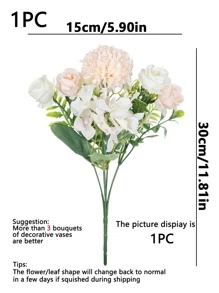 1/3PCS Artificial Flowers Silk Tea Roses Bouquet Chrysanthemum Plastics Plants Bridal Bouquet Valentine's Day Fake Plants Wedding Decoration DIY Wreath Material, Bride Holding Wrist Flower Decoration Accessories, Wedding Car Decoration, Lintel Arch Decoration, Home, Dining Room, Bedroom, Vase Decoration, Birthday Party Decoration Materials New Year Gifts, Valentine Day, Gift Graduation,Fall Decor,Autumn