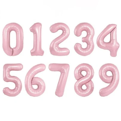 1 个 90 厘米/35.4 英寸巨型超大紫色、粉色、蓝色和白色铝箔气球，适用于生日派对装饰