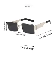 Óculos de Armação Quadrada Casual Moda Masculina, para Acessórios de Óculos de Sol de Verão, Acessórios de Praia, Óculos de Sol de Verão para Praia, Férias, Exterior, Viagem