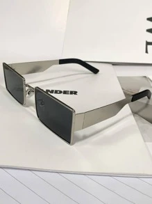 Óculos de Armação Quadrada Casual Moda Masculina, para Acessórios de Óculos de Sol de Verão, Acessórios de Praia, Óculos de Sol de Verão para Praia, Férias, Exterior, Viagem