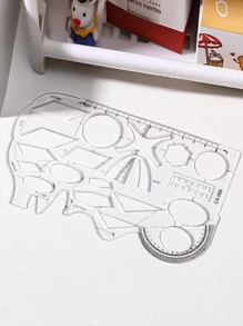 1pc Solid Color Ruler Set, Simple Multi-Purpose Ruler For Student, Office, Measuring,Rulers - Multicolor - View 2