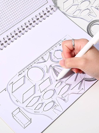 1入組素色尺子，簡單多用途尺子，適合學生、辦公室、測量