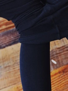 2雙素色600D時尚不包腳褲襪適合冬天 - 彩色 - 查看 3