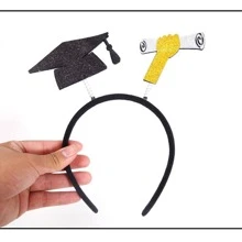 băng đô đội mũ tốt nghiệp trang trí tiệc - màu đen - Xem 1