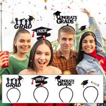 băng đô đội mũ tốt nghiệp trang trí tiệc - màu đen - Xem 3