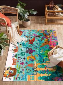 1 pieza Alfombra con estampado de dibujos animados - Multicolor - Ver 5