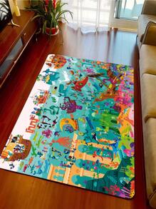 1 pieza Alfombra con estampado de dibujos animados - Multicolor - Ver 2