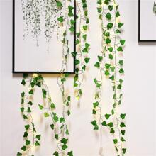 1入組20燈2米楓葉形狀銅線串燈適用於婚禮、派對、節日、禮物、家居裝飾、臥室裝飾、牆壁裝飾、生日裝飾、花園裝飾、假期裝飾