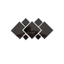 7pcs S Size New Rhinestone Acrylic Wall Sticker Mirror Asymmetric Mirror Vanity Mirror Living Room Decoration Decorative Mirrors Full Mirror - Black - View 5