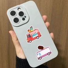 50 piezas Pegatina con estampado de autobús - Multicolor - Ver 4