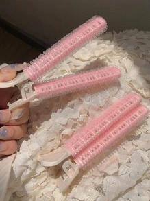 2pcs Women Self-Grip Roller Design Fashionable Alligator Hair Clip For Hair Decoration - Multicolor - View 7