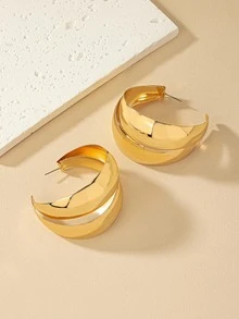 Bông tai nhiều lớp Cuff Hoop - Vàng - Xem 4