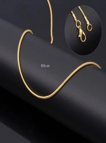 1 Pc Vintage Goud Kleur Snake Collier Voor Vrouwen Mode Eenvoudige Legering Sleutelbeen Ketting Mannen Partij Sieraden Accessoires