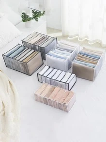 1 pieza Caja de almacenamiento de ropa multi cuadro - Blanco - Ver 1