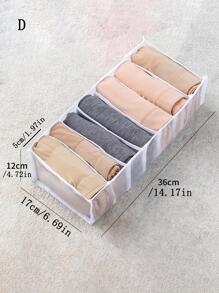 1 pieza Caja de almacenamiento de ropa multi cuadro - Blanco - Ver 5