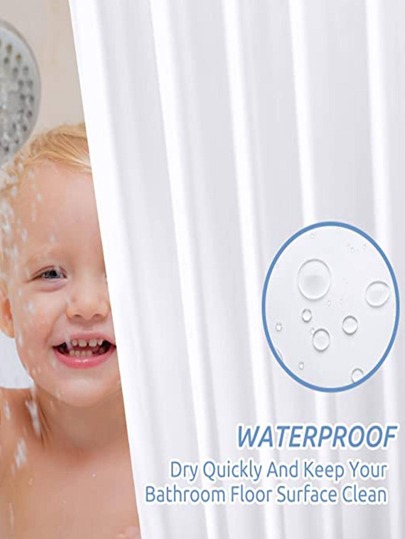 Solid Waterproof Shower Curtain Home Bathroom Decor Fall Decor Bathroom Accessories Back To School
