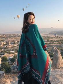 1 Nữ Họa Tiết Tam Giác Tua Rua Viền Trang Trí Khăn Quàng Cổ Thời Trang Trang Trí Hàng Ngày - Nhiều màu - Xem 4