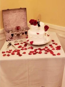 100入組人造玫瑰花瓣 - 玫瑰紅 - 查看 2