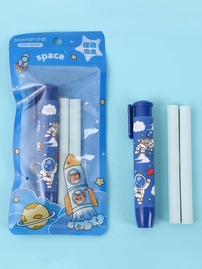 1box Cartoon Graphic Eraser Set