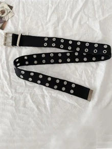 Thắt lưng trang trí dây giày - màu đen - Xem 4