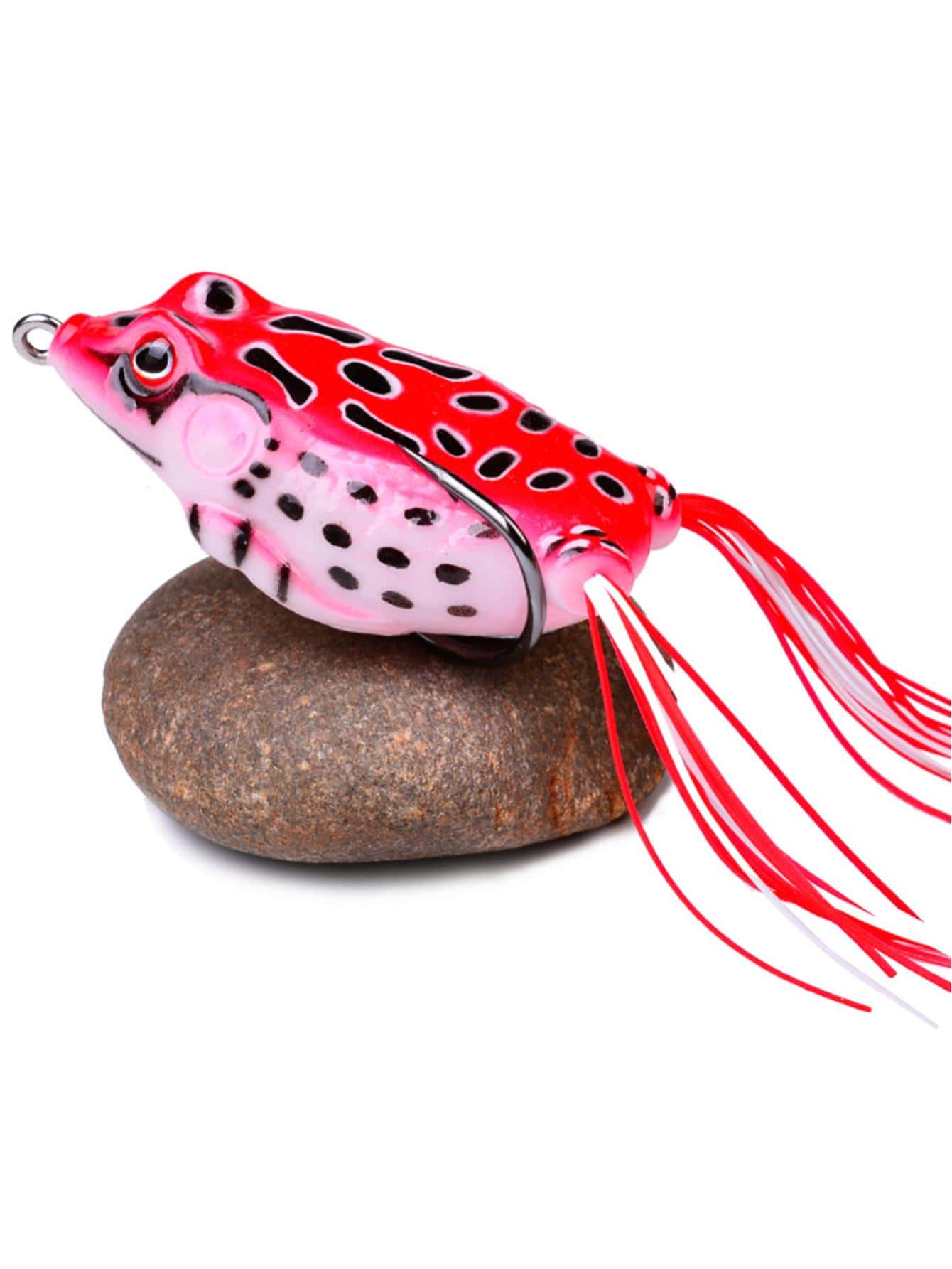 1入組青蛙設計塑膠魚餌帶鉤