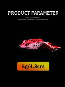 1入組青蛙設計塑膠魚餌帶鉤