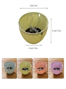 1pc Hanging Basket Storage Bag - Blue - View 4