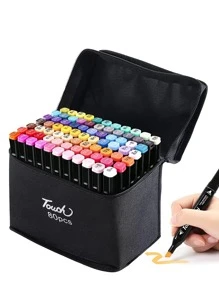 Double Tip Markers Markers 80 Pcs - Black - View 1