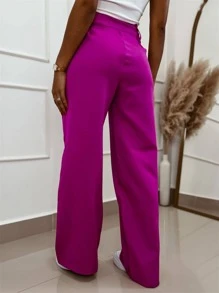 Women Pants - 紫色 - 查看 2