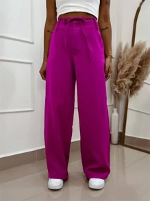 Women Pants - 紫色 - 查看 8