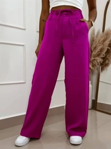 Women Pants - 紫色 - 查看 1