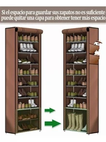 Zapatera Closet Organizador De Zapatos 9 Niveles 27 Pares - Café integral - Ver 5