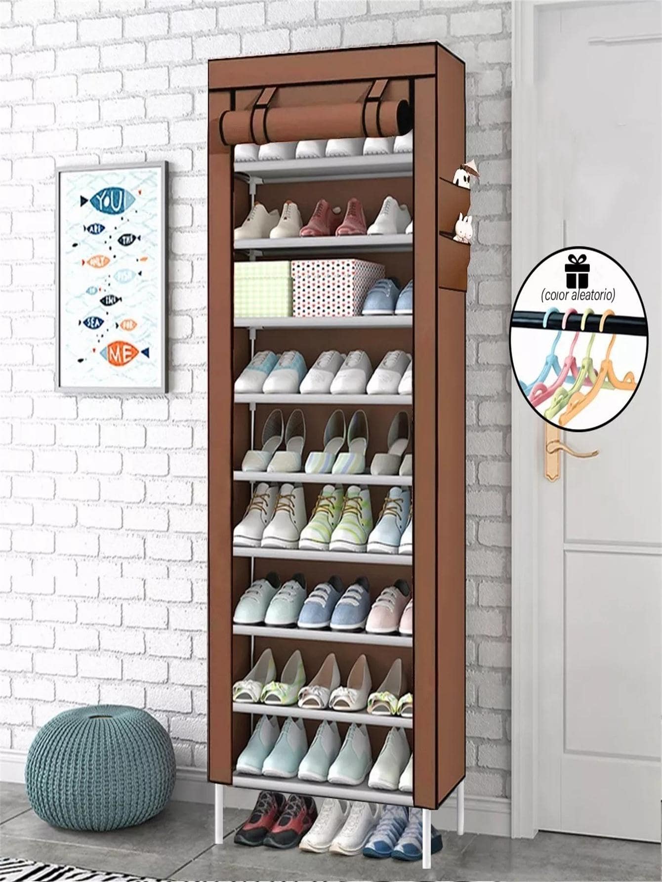 Zapatera Closet Organizador De Zapatos 9 Niveles 27 Pares - Café integral - Ver 1