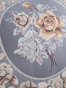 Floral Embroidered Cushion Cover Without Filler - Grey - View 2