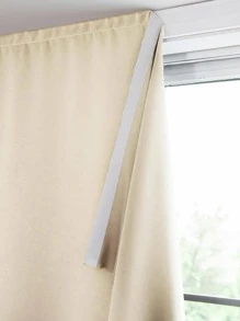 1 pièce Rideau de couleur unie, simple et moderne, isolation thermique et occultation, sans perçage nécessaire, bande adhésive pour une installation facile, convient pour le salon et la chambre à coucher