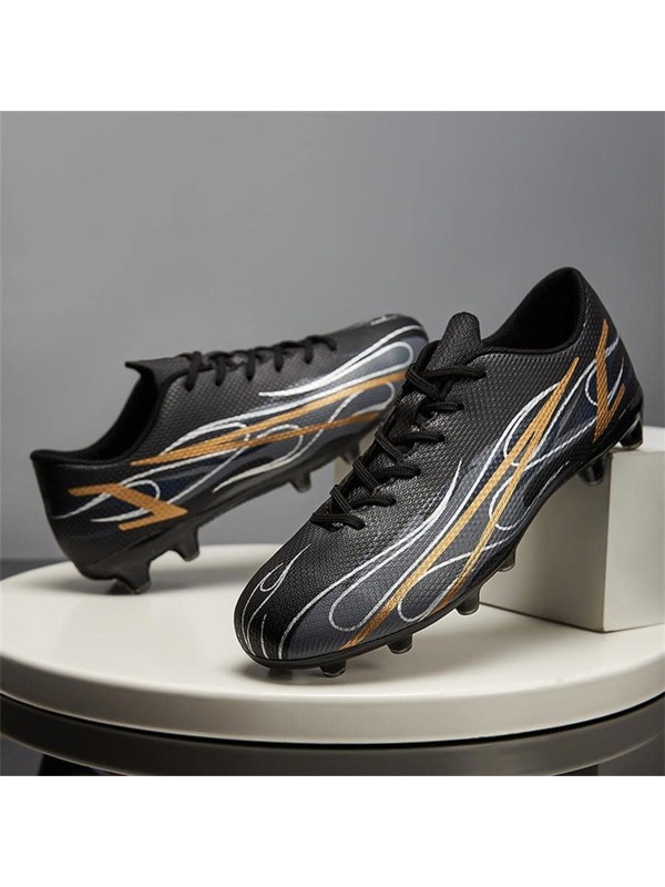 1pair Sporty Spike Design Sneakers, Lace Up Front Outdoor Football