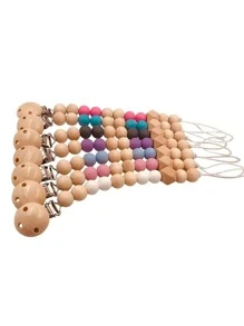 4-40毫米天然木質圓珠,采用無鉛仿珍珠表面處理,適用於diy珠寶製作,手工配件,手工藝品 - 米色 - 查看 4