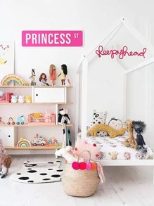 1入組字母圖案牆貼 - 粉色 - 查看 3