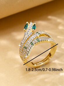 1 chiếc nhẫn mở màu vàng phóng đại thời trang mùa hè, phong cách châu Âu và Mỹ mới (màu sắc ngẫu nhiên) - Vàng - Xem 4