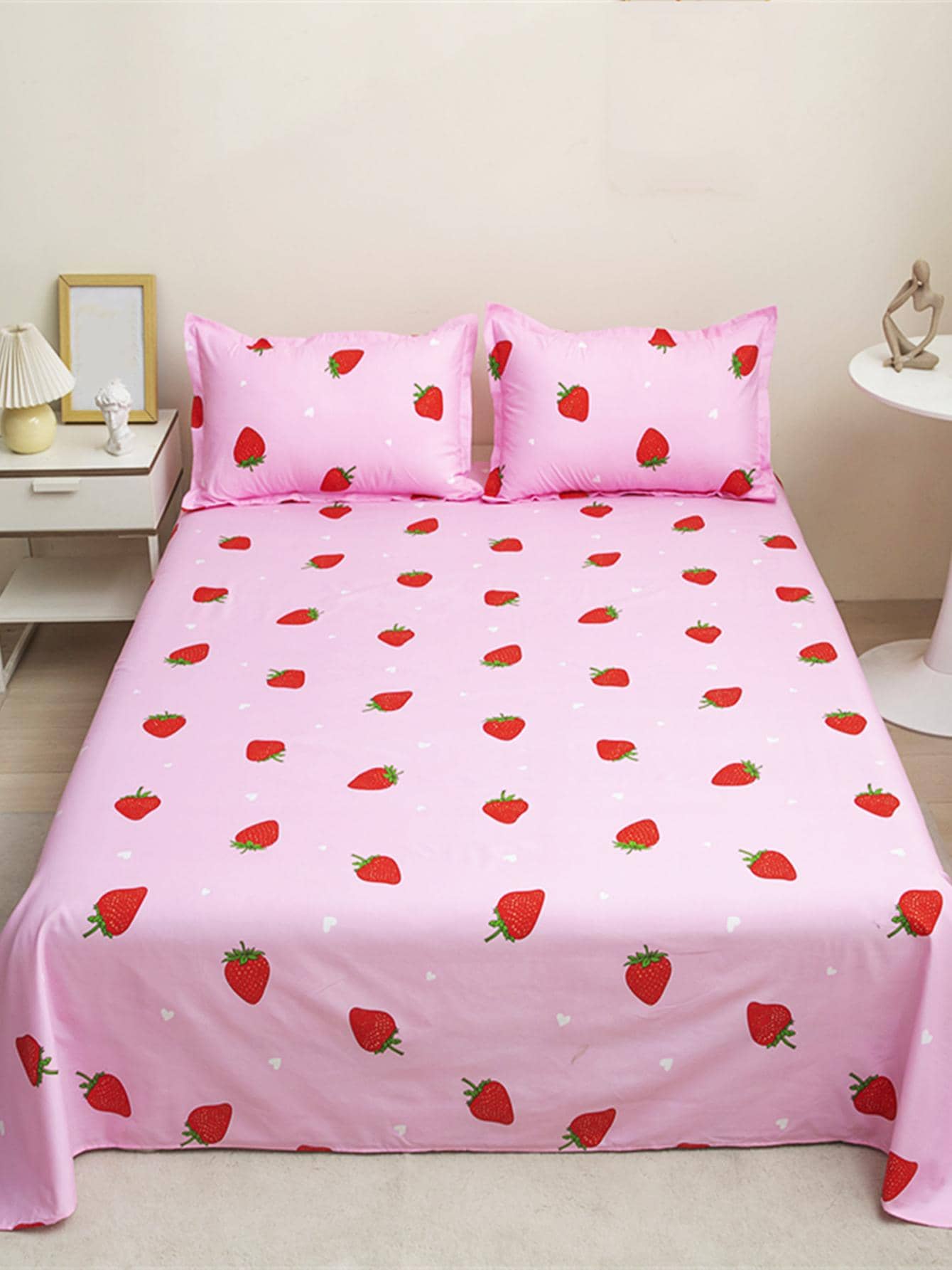 Strawberry Pattern Flat Sheet - Multicolor - View 1