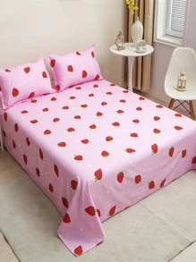 Strawberry Pattern Flat Sheet - Multicolor - View 2