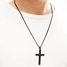 Collar con diseño de cruz - Negro - Ver 4