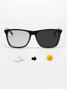 Men Photochromic Lens Sunglasses Casual Sunglasses Sun Glasses - Black - View 2