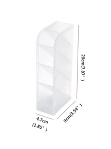 1入組多格鉛筆白色塑膠桌面收納盒 - 白色 - 查看 7