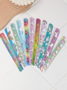 11入組/套塑料派對手鍊，可愛獨角獸和彩虹圖案派對腕帶，適合家用 - 彩色 - 查看 1