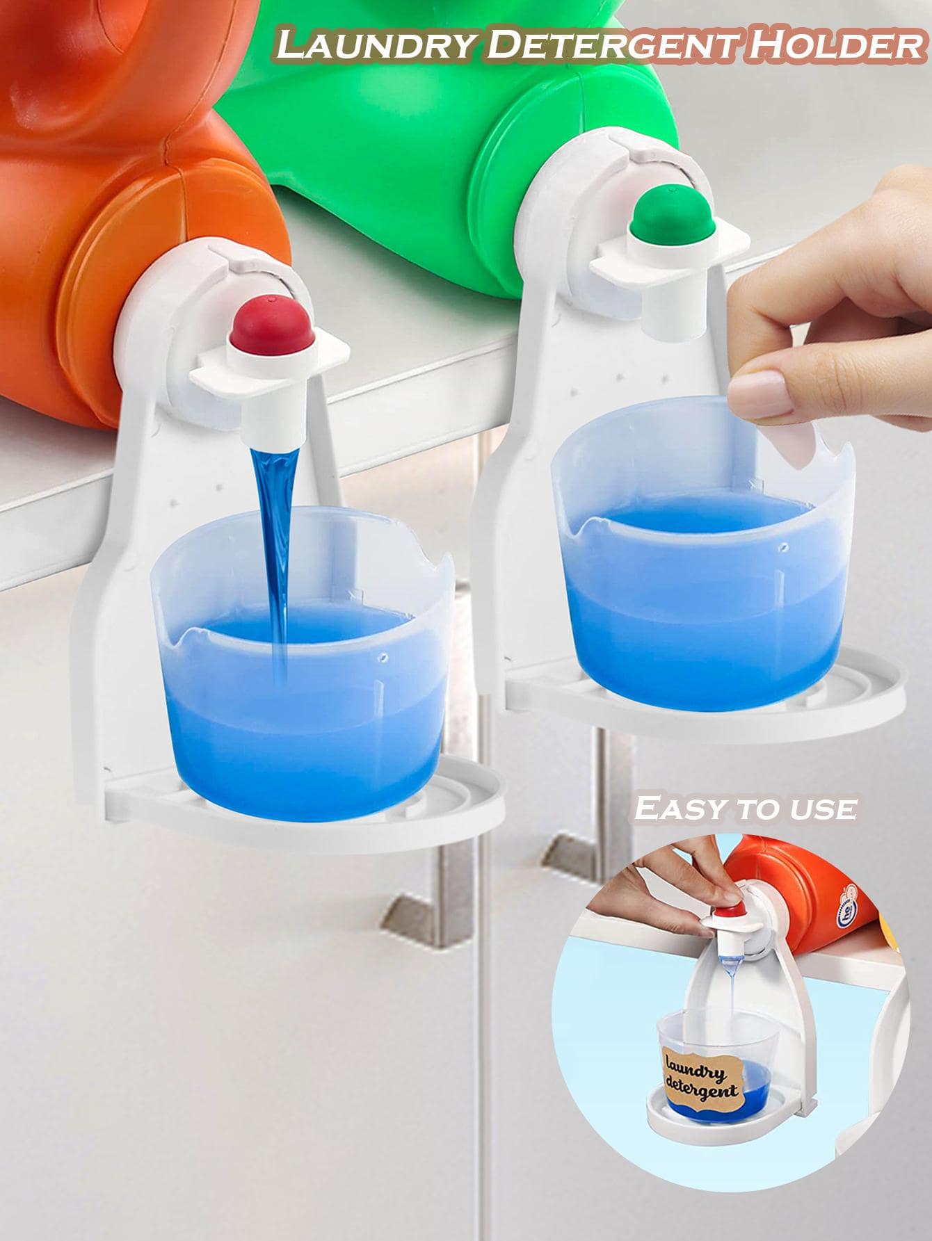 1pc Laundry Detergent Cup Holder, Prevents Soiling Detergent Cup, Laundry Detergent Organizer