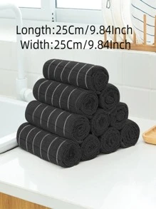 HYER KITCHEN Rectangular Black Plaid Cleaning Cloth,Kitchen,Bathroom,Home,Household Suppliers