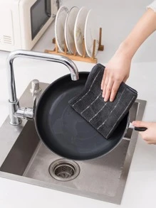 HYER KITCHEN Rectangular Black Plaid Cleaning Cloth,Kitchen,Bathroom,Home,Household Suppliers