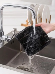 HYER KITCHEN Rectangular Black Plaid Cleaning Cloth,Kitchen,Bathroom,Home,Household Suppliers