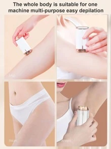 1pc ABS Electric Hair Scraper, Modern Multifunctional Electric Shaver For Home - White - View 3